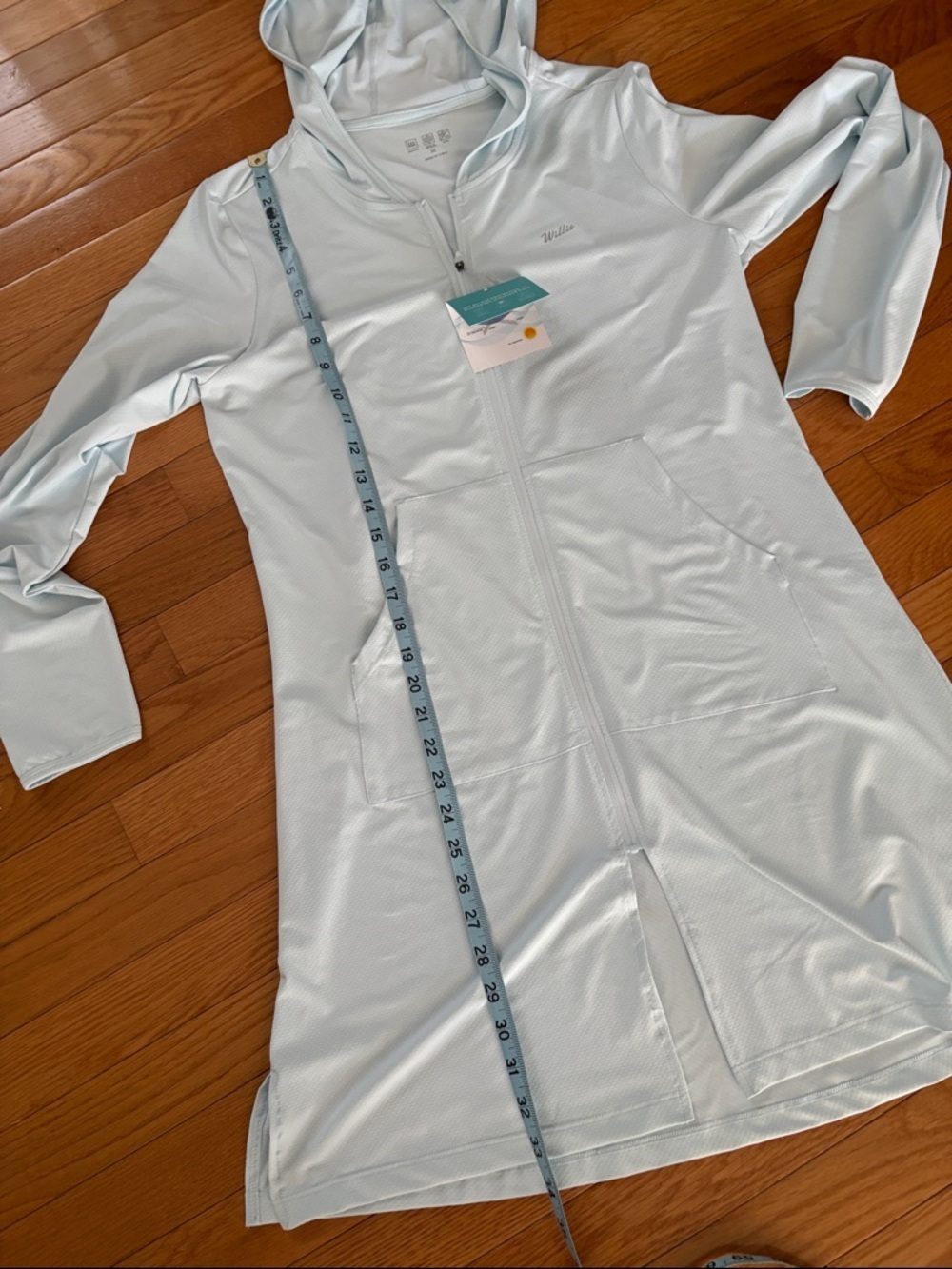 Willit Light Aqua Performance Hooded Shirt - Picture 10 of 10